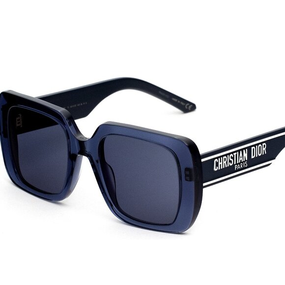 Dior Wildior S3U 30B0 Sunglasses Shiny Black / Smoke Organic Lenses 55‑23‑145 - Picture 1 of 3